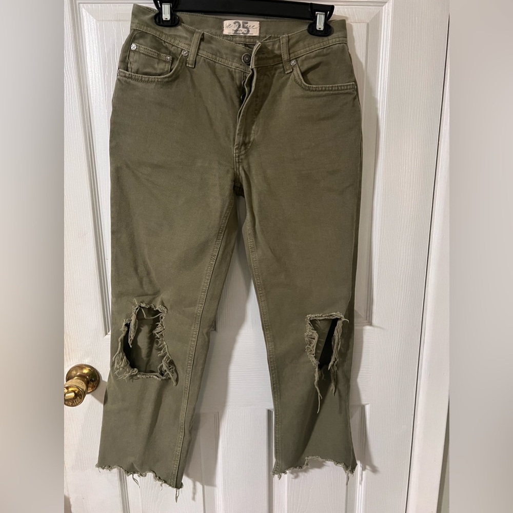 We the Free olive denim pants